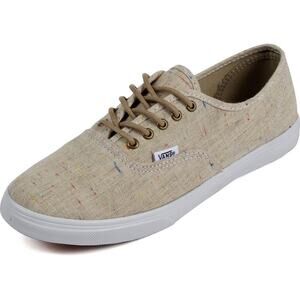 VANS Speckled Chambray Beige Oatmeal  Lace-Up Shoes Women's - Size 6.5